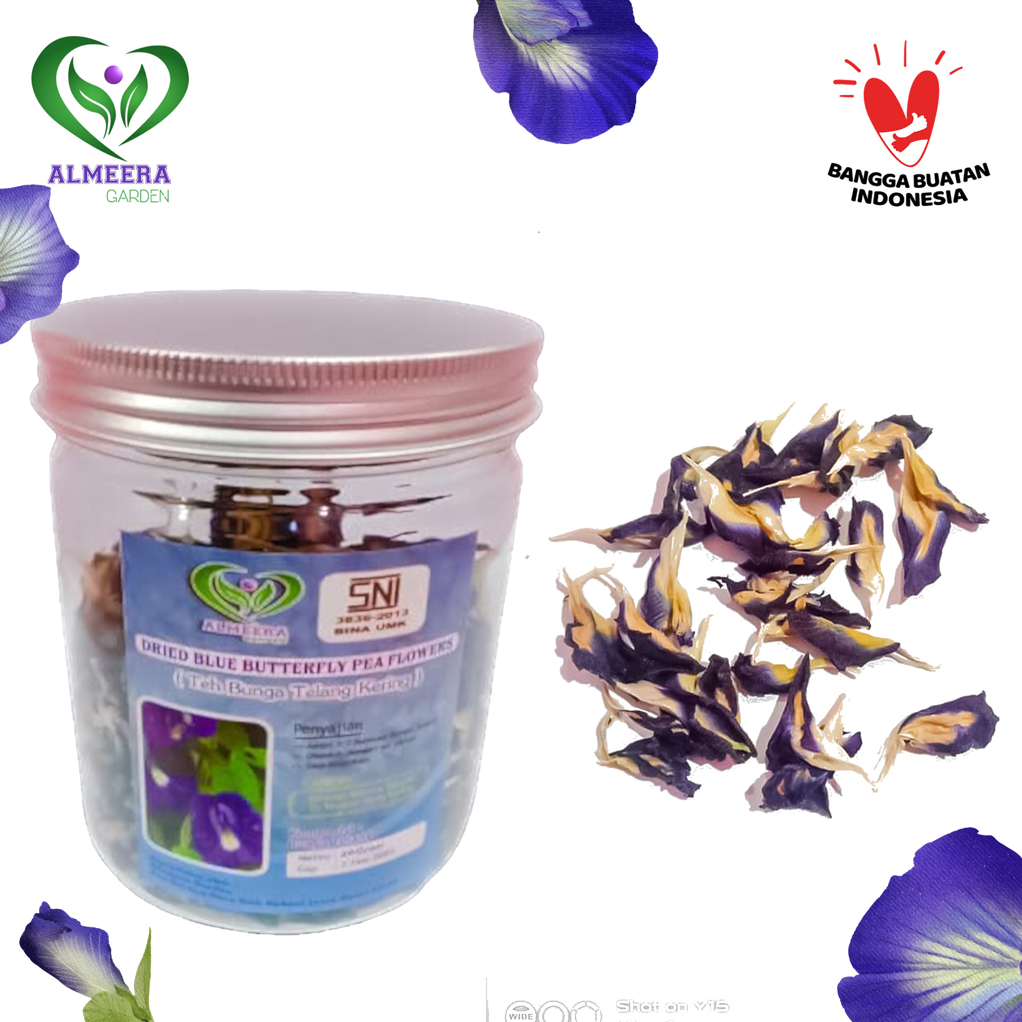 Dried Blue Butterfly Pea Flowers