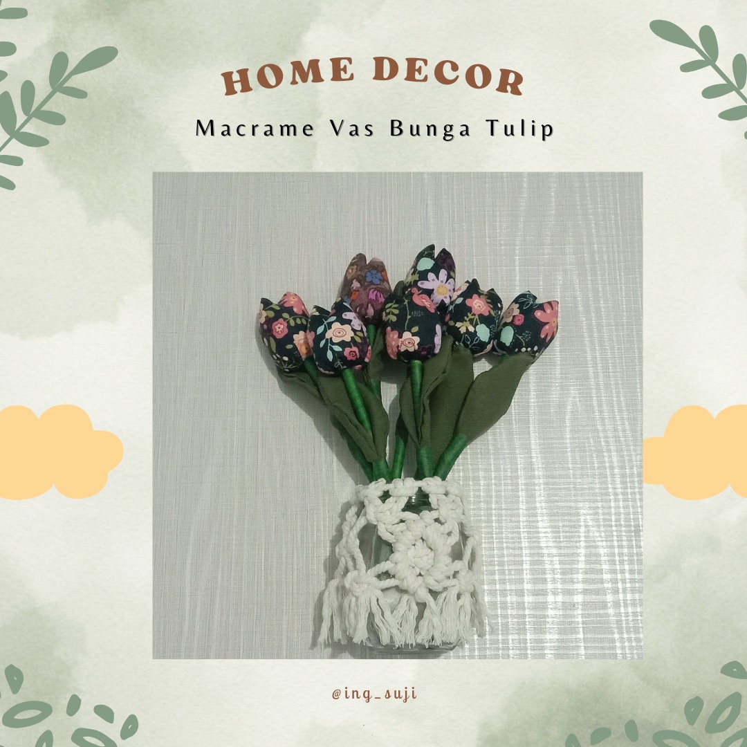 Ing Suji Macrame Vas Bunga tulip