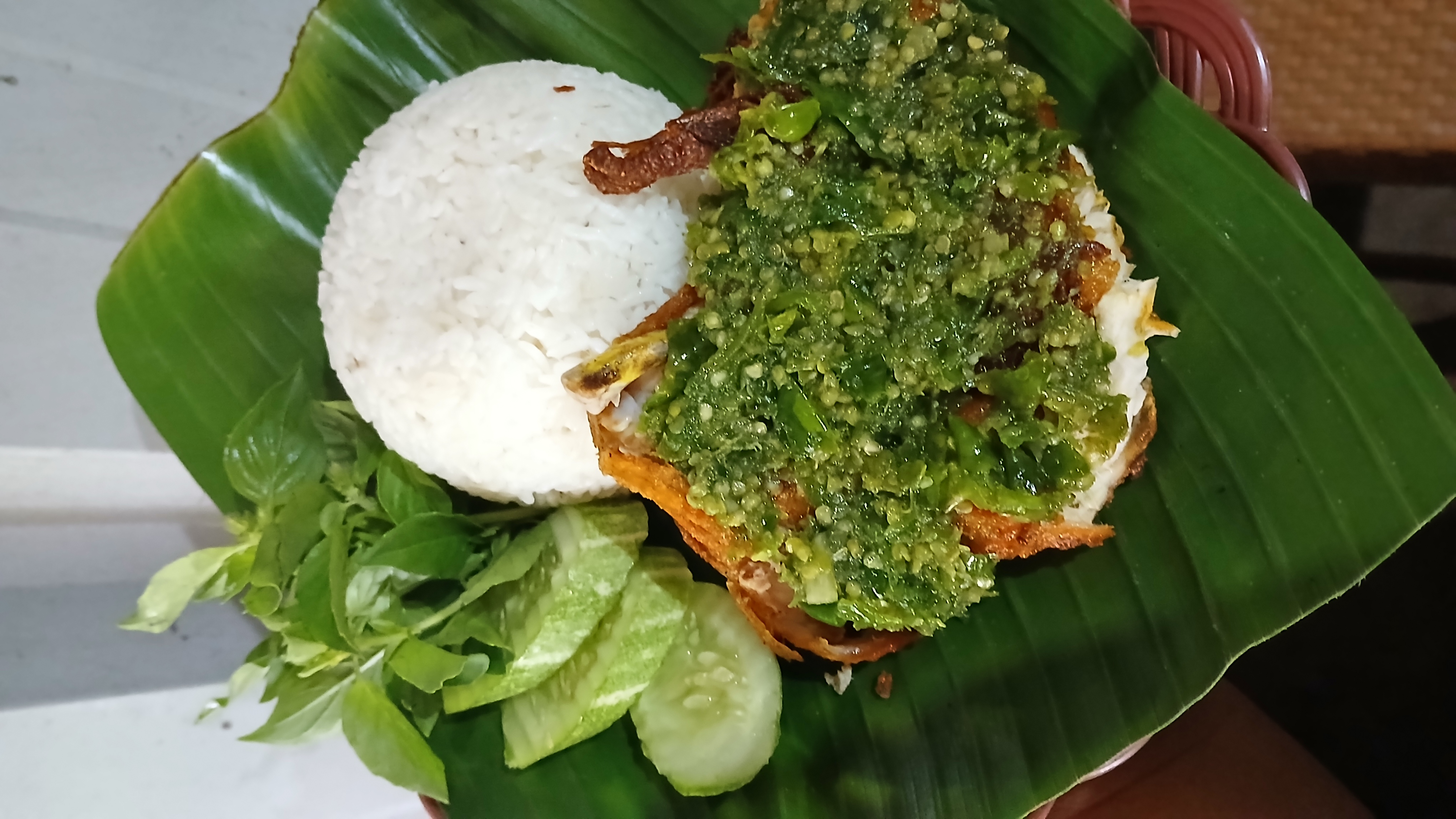 Paket Nasi Ayam Penyet Sambel Ijo