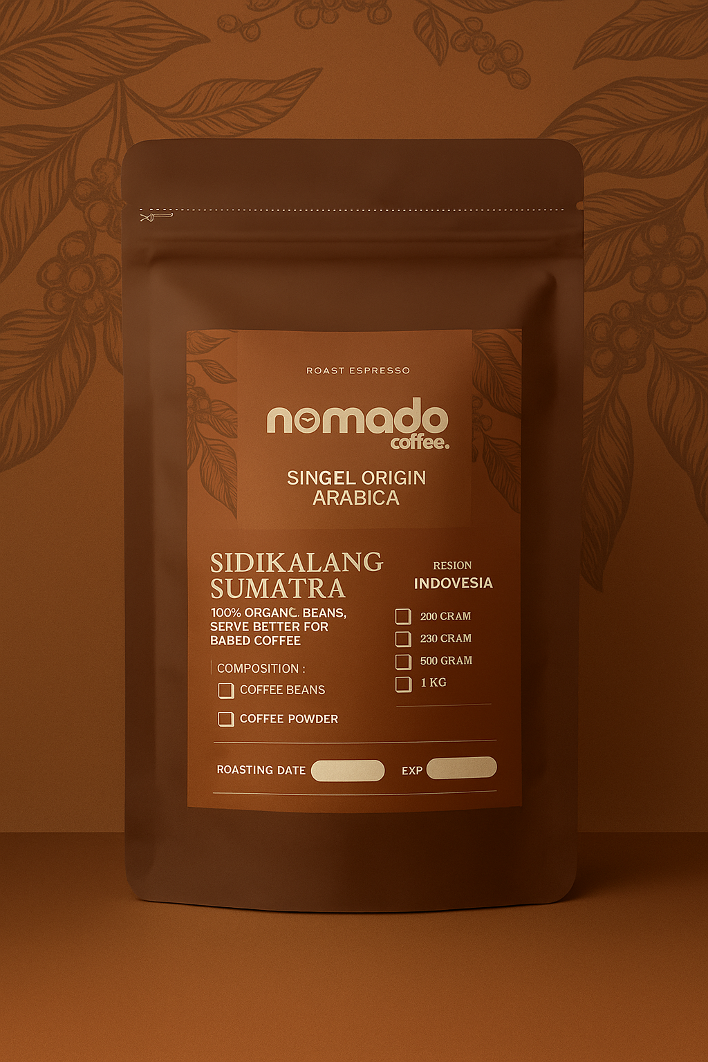 Kopi Biji & Bubuk Arabica Sidikalang Nomado Coffee