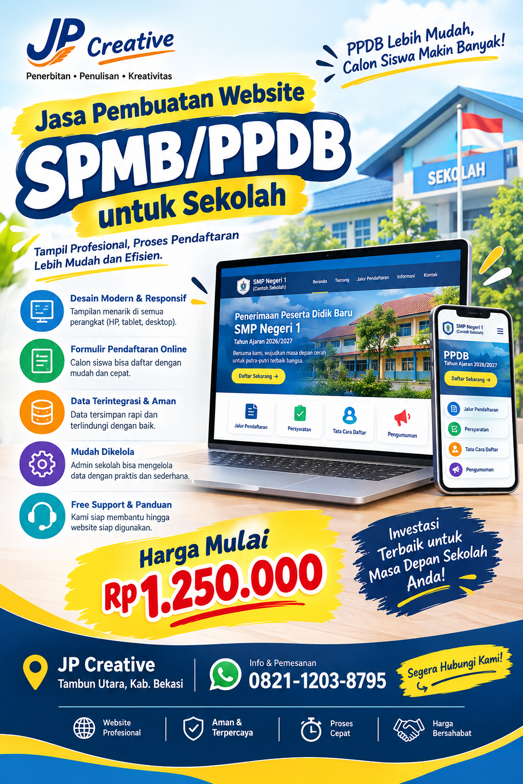 Pembuatan Website SPMB/PPDB Sekolah Online